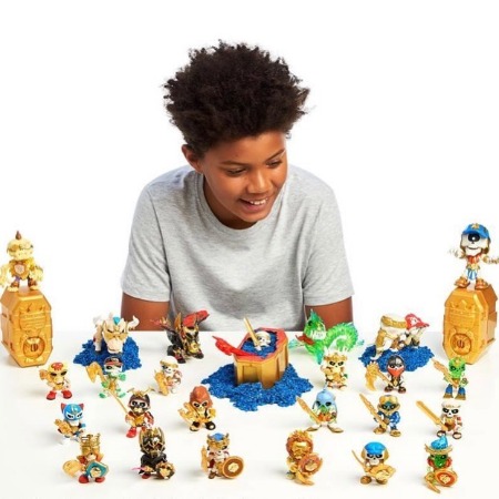 Jamil Smyth-Secka playing with his new toys